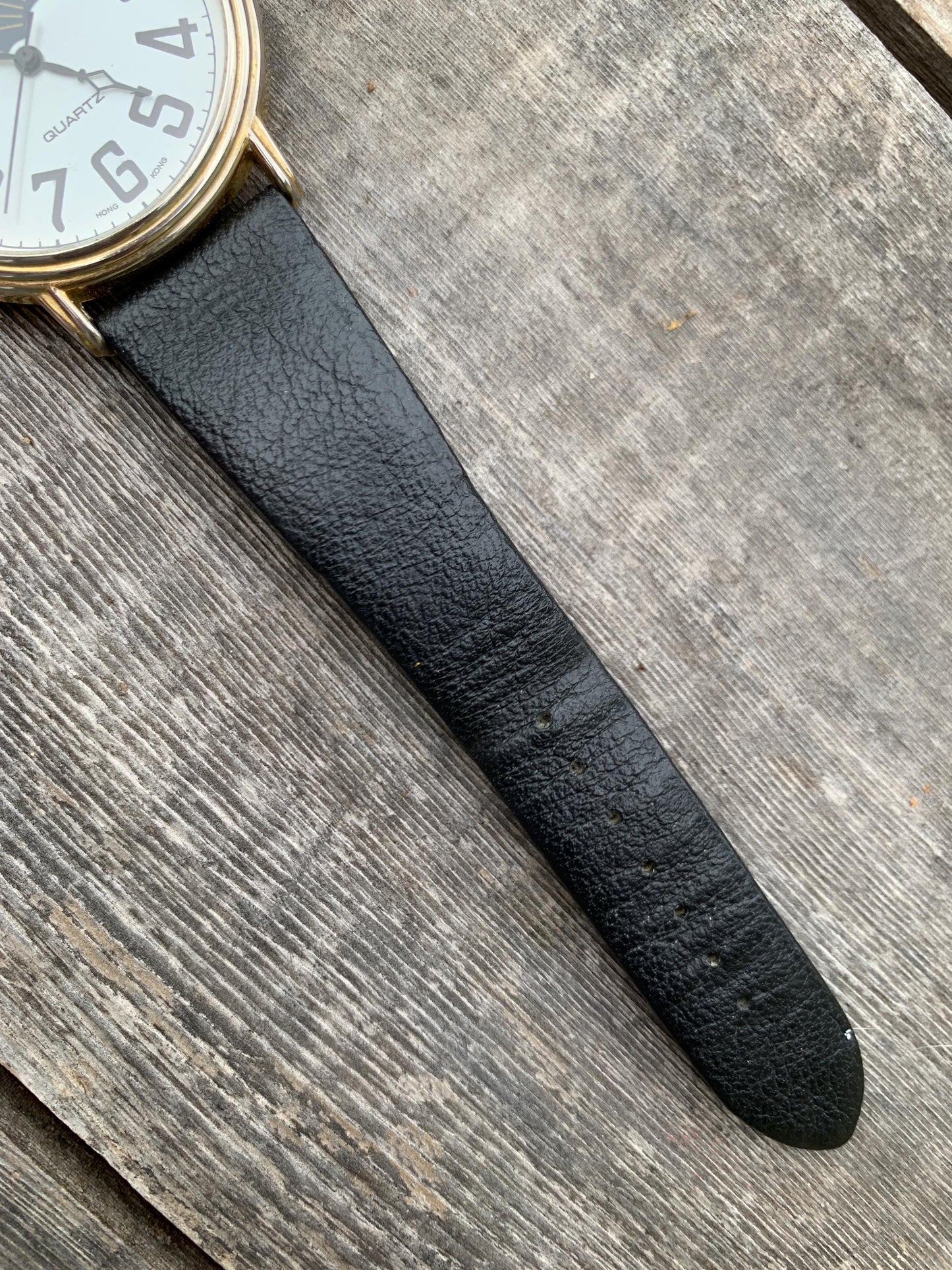 Excellent Large 90s Sun Moon Watch - 44mm Three-Hand 'Moonphase' with Original Leather Band Sun Moon Day Night Watch. Excellent Condition.