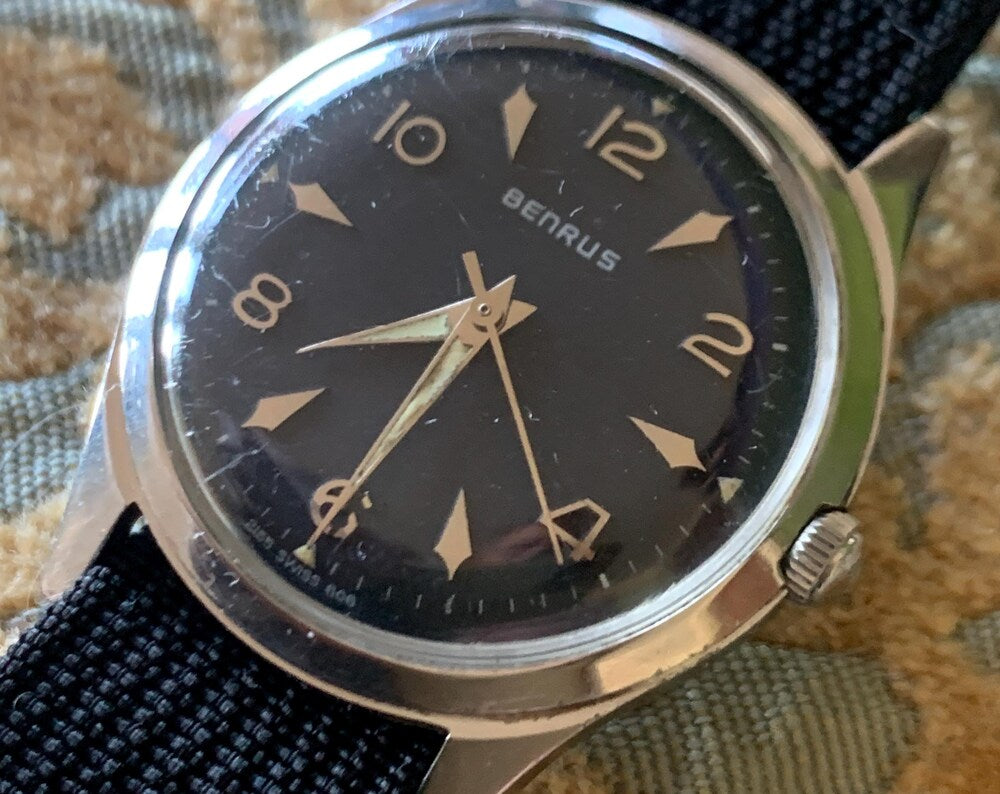 Benrus Series 2155 Watch WR with Black Dial