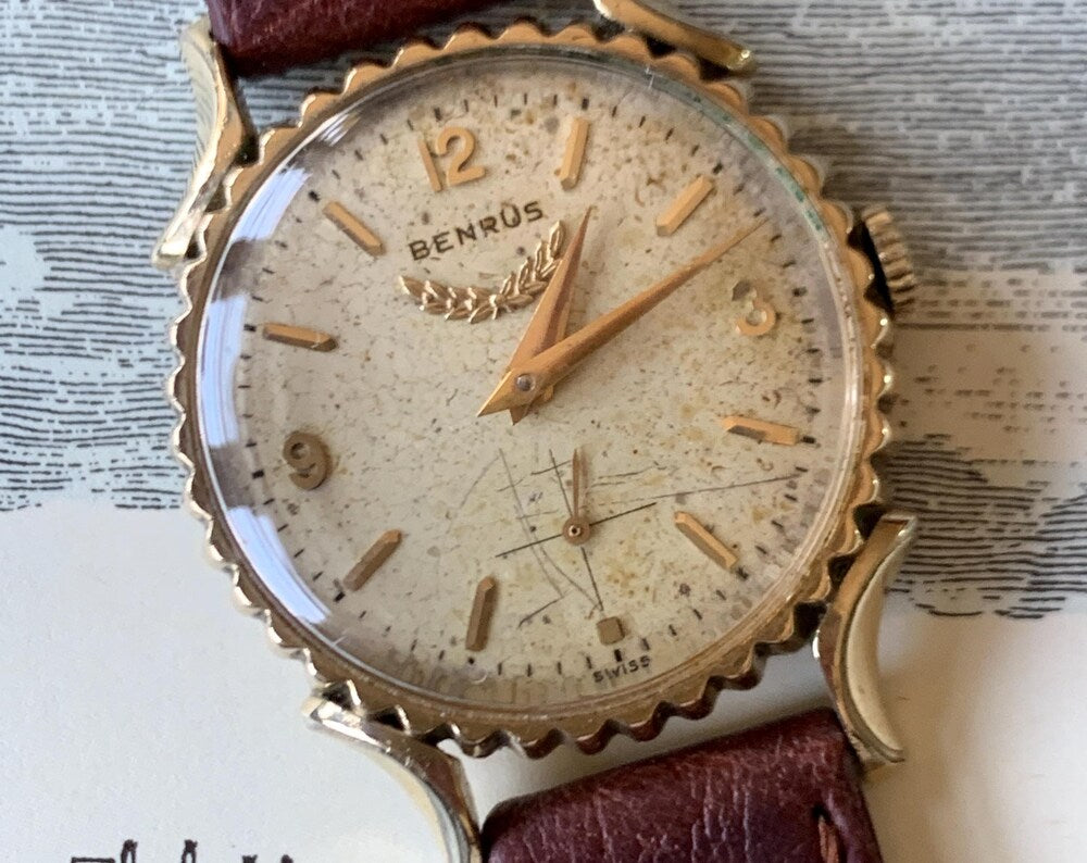 Rare 1950s Benrus Elegance 10K Gold-Filled Bottlecap Watch