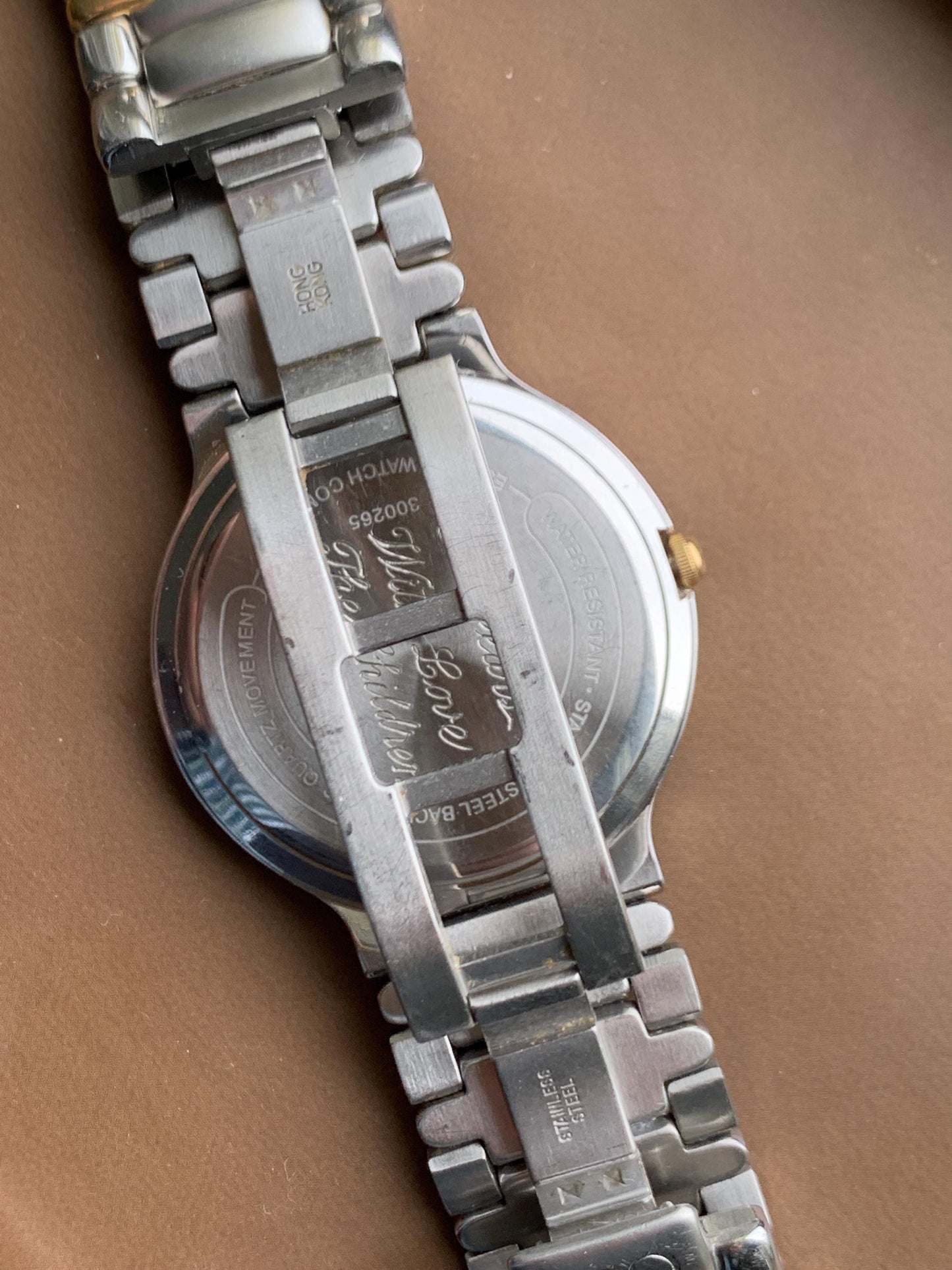 Vintage ESQ by Movado Two-Tone Watch: Roman Numerals, Butterfly Clasp