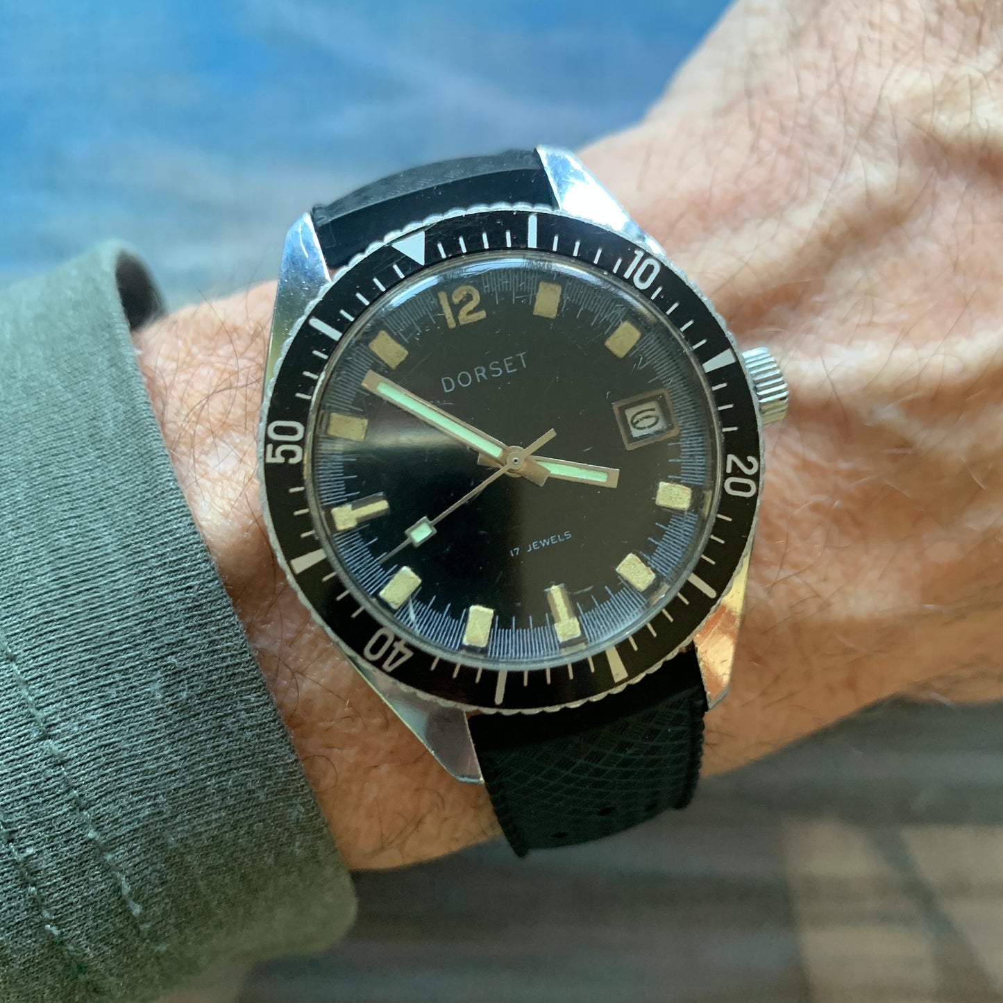 Skin Diver - Late 1960s Dorset (Seiko) Diving Watch - Rare watch made by Dorset, Montgomery Ward Brand w/UT (Seiko) Movement Winder New Band