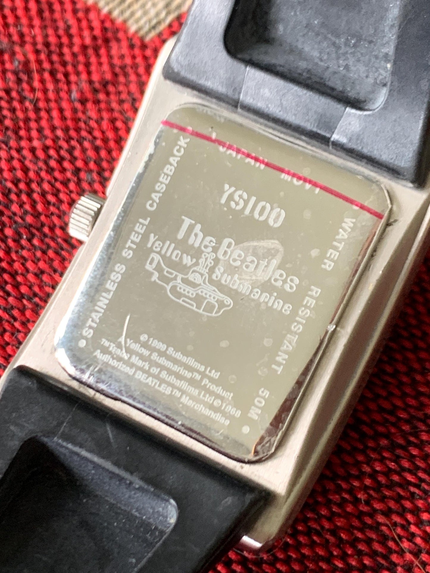 Beatles Yellow Submarine Collectible Watch. 1999 Quartz Watch, George, John, and Ringo on the Dial. 30 Year Movie Anniversary. New Battery.