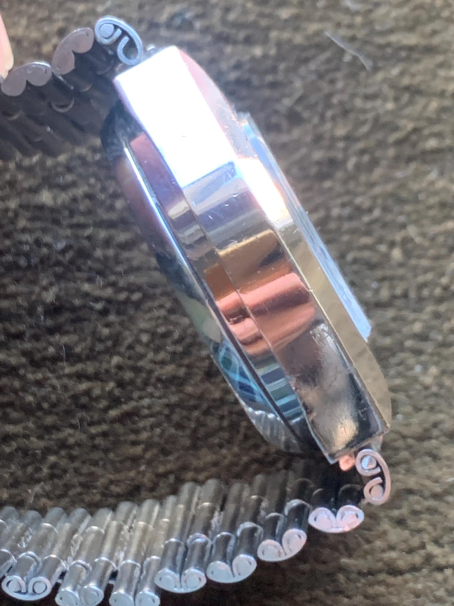 1970s Cool Waltham Electrodyne. TV Style Bezel  and Dial. Silver Tone, Day & Date. Original Bracelet! Heavy, Bold Design. Immaculate.