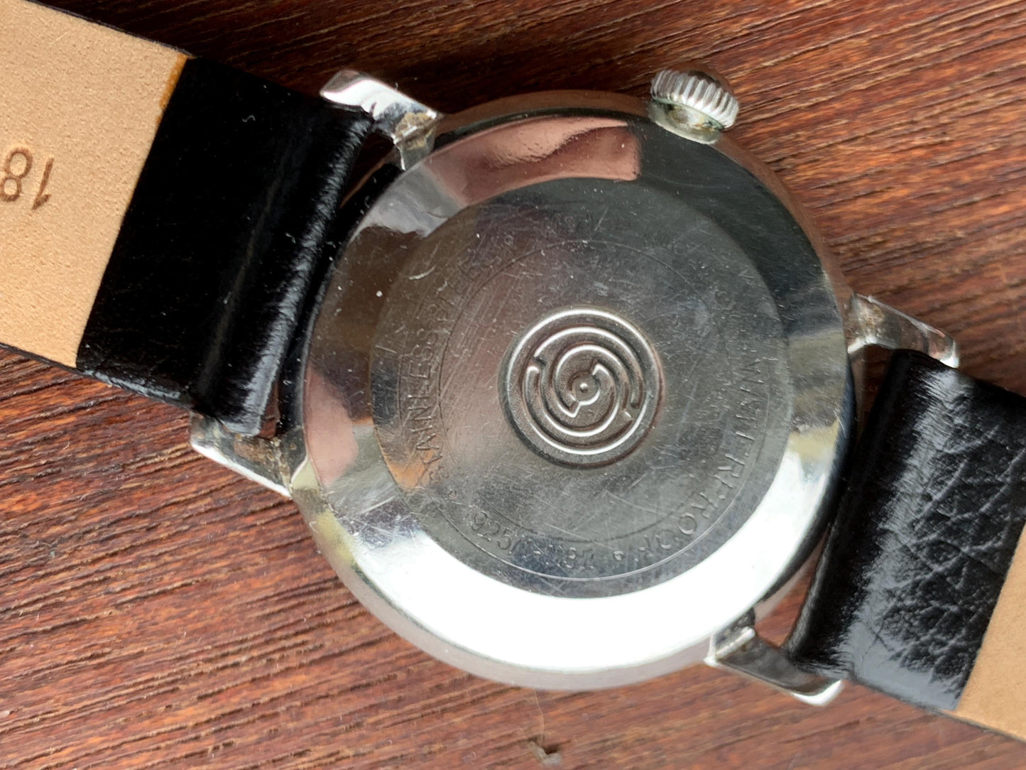 Mid-1960s Wyler Winder Watch - Swiss Made Silver Radiant Dial with New Vintage Style Calf Leather Black Strap. Incaflex. Works. MSM Style!