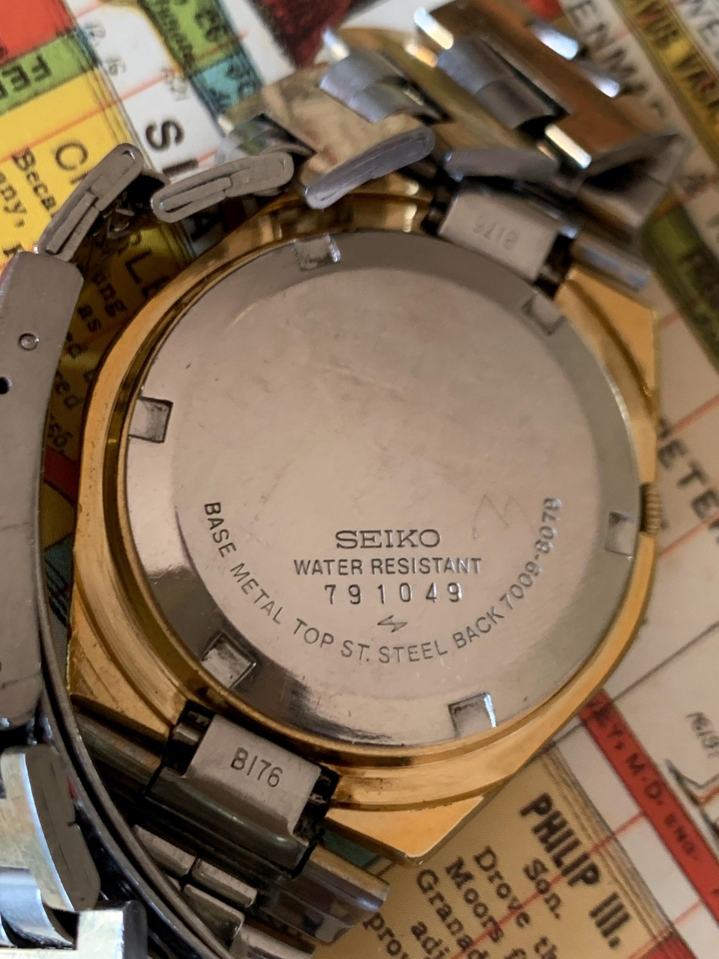 Classic Seiko Automatic Watch 7009-8079 Late 1970s 17 Jewels, Day/Date, Running Well, Gold Tone, Good Condition.  Great Crystal. Classic.