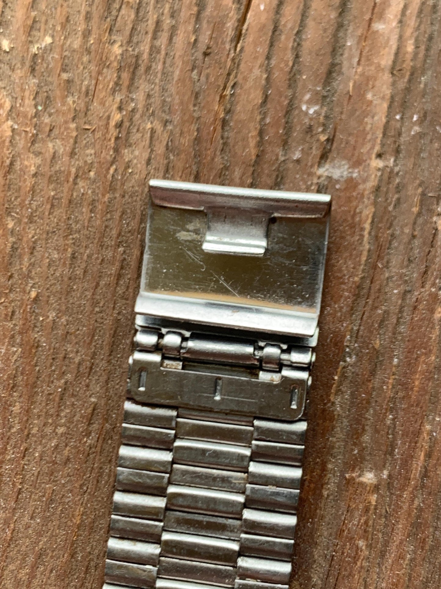 1980s Benrus Quartz Tank Watch - Retro Octagonal Tank Watch with 2-Tone Gold Dial, Gold Case & Integral Original Band. Cool Analog 80s Watch