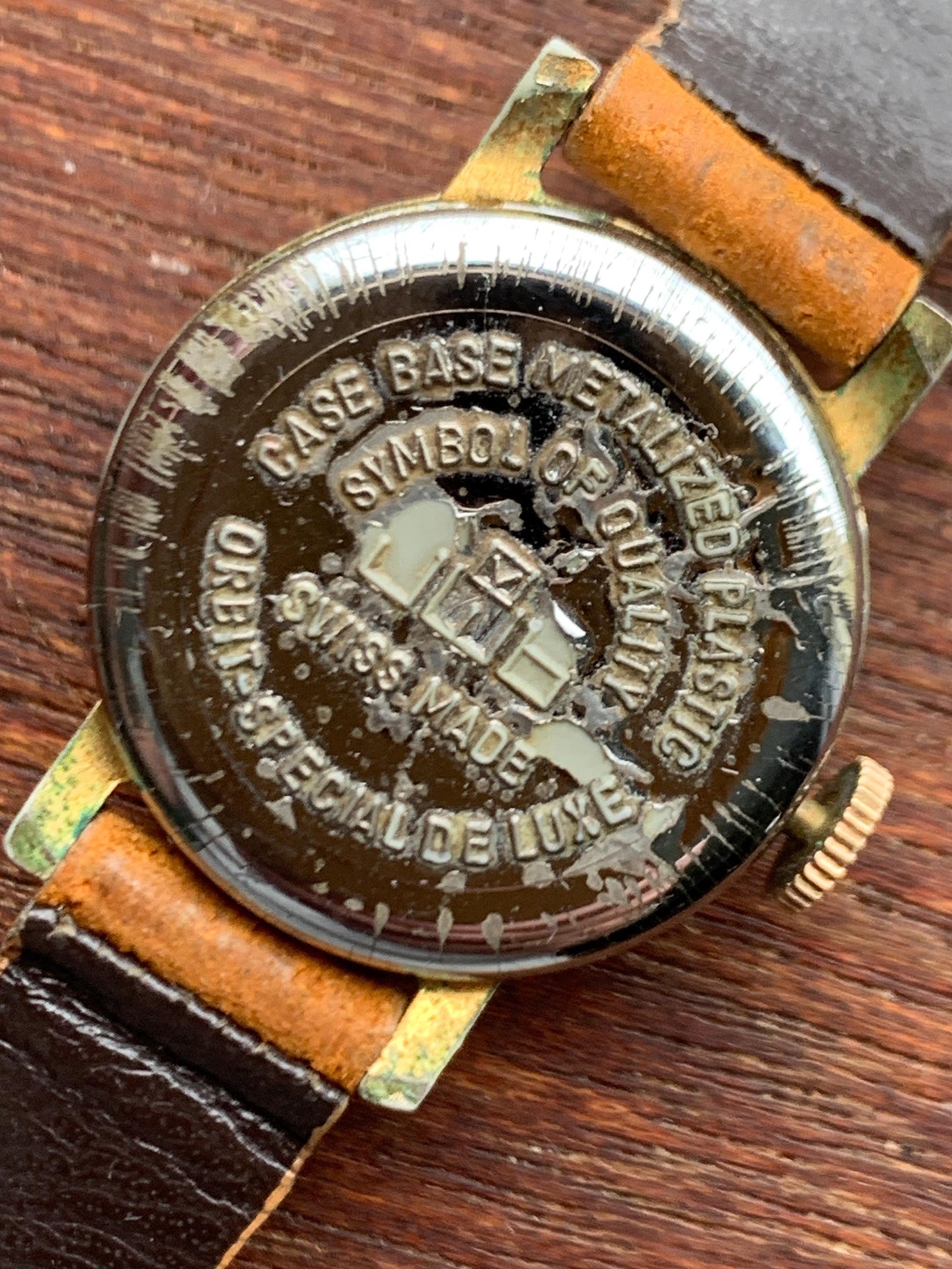 Vintage AH Ruse Ladies Novelty Cocktail Watch - 17 Jewels Swiss Movement Manual Winder, Runs Well. Sparkling Jewel Effects. NOS Leather Band