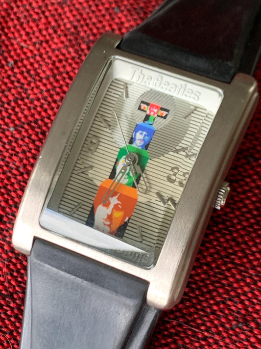Beatles Yellow Submarine Collectible Watch. 1999 Quartz Watch, George, John, and Ringo on the Dial. 30 Year Movie Anniversary. New Battery.