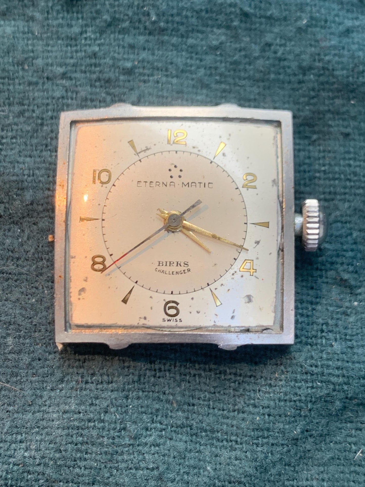 Stunning  Eterna Matic 1940s Birks Challenger Tank Watch - Early Automatic Tank Watch. Highly Sought After Eternamatic in Very Good VTG Cond