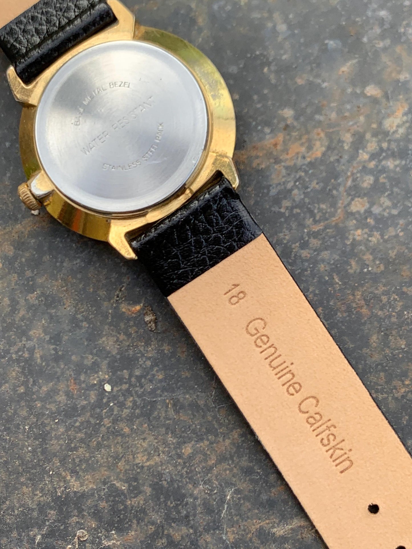 Classic 1976 Timex Marlin Roman Winder Watch. White Dial with Roman Numeral Indices. Good Condition Mechanical Winder, works. New Leather.