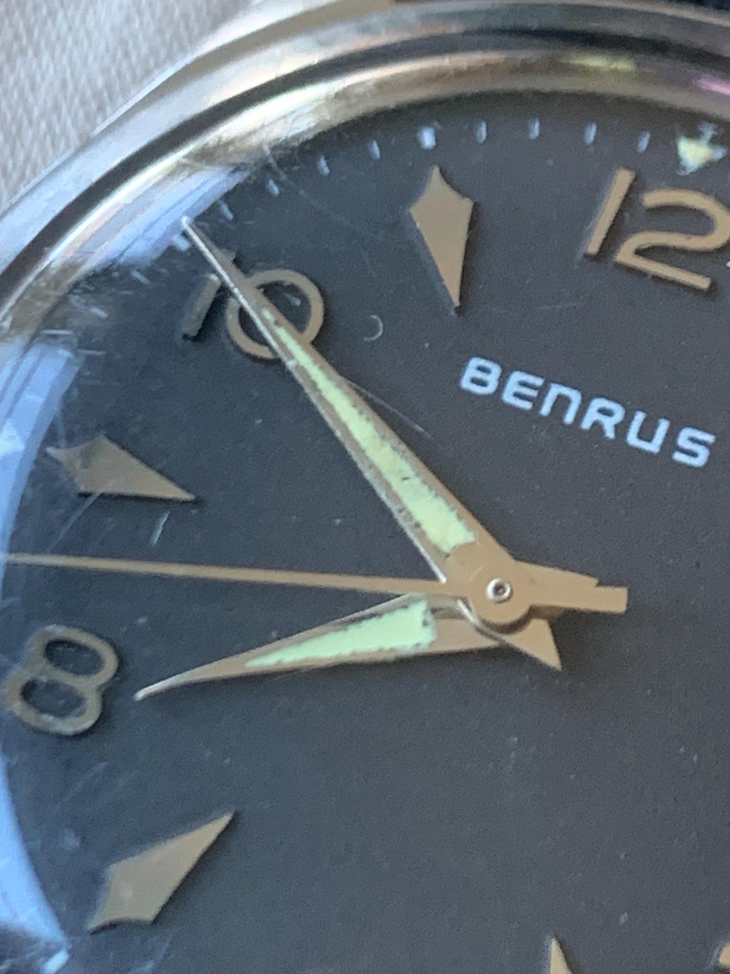 Benrus Series 2155 Watch WR with Black Dial. Very Good Condition, Mid-Sixties Winder with New Nato Strap. Very nice.